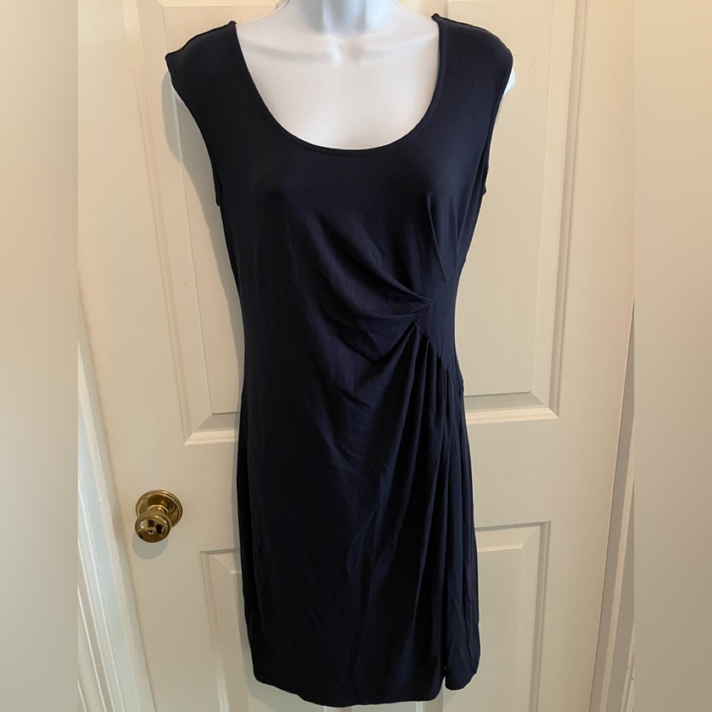 Ann Taylor Dark Blue Sheath Dress, Size 0